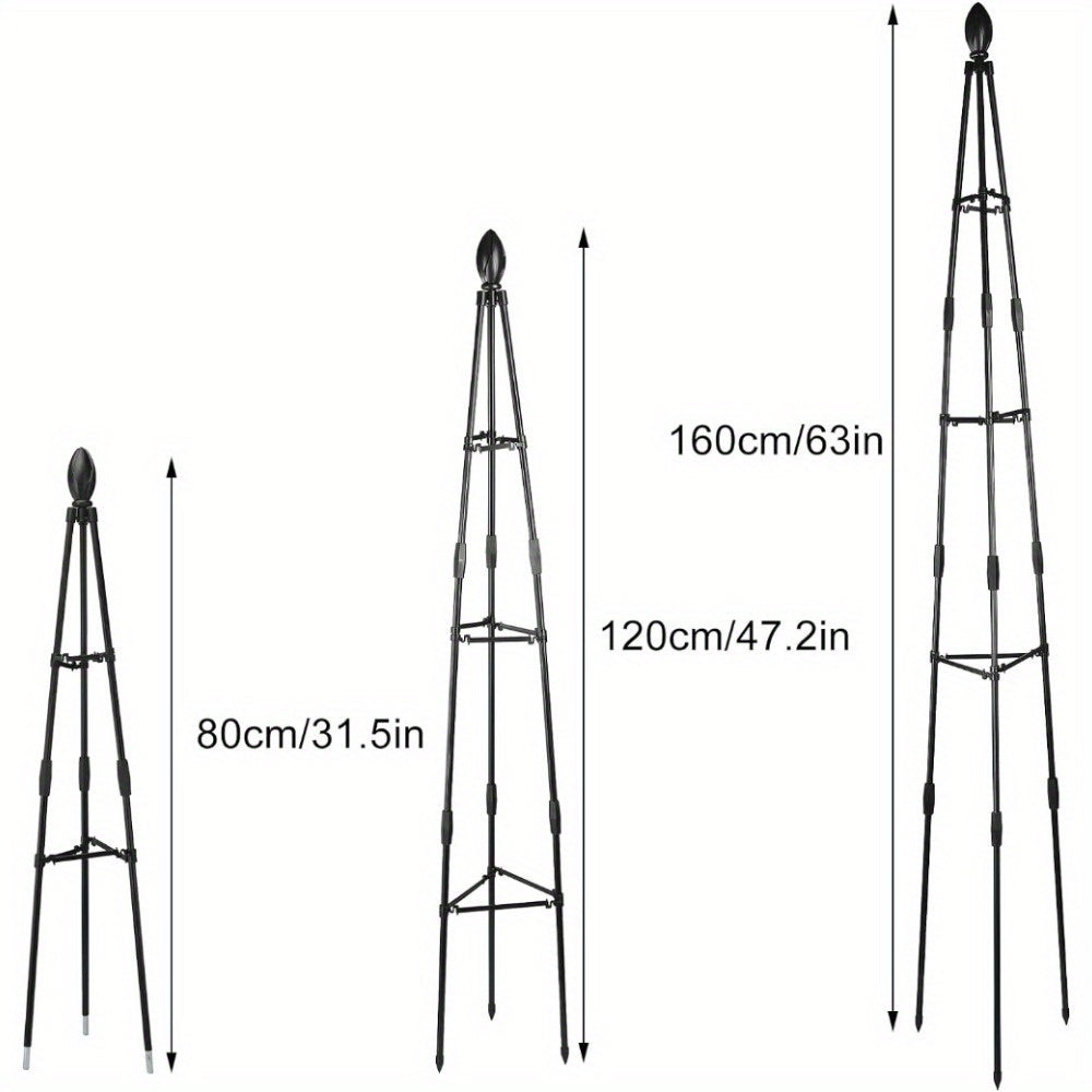 Black Metal and PE Coated Garden Trellis for Climbing Plants Vegetables Vines and Flowers Indoor Outdoor