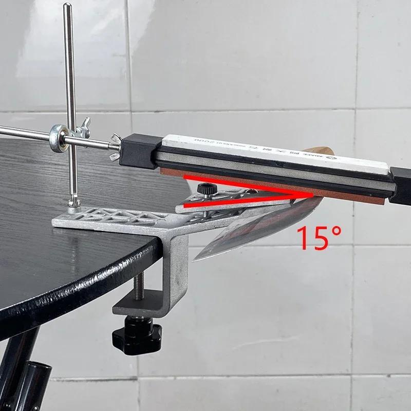 Adjustable Angle Knife and Scissor Sharpener Diamond Whetstone Set for Kitchen