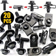 Car Body Bolts U-Nut Clips M6 Engine Cover Splash Shield Fasteners