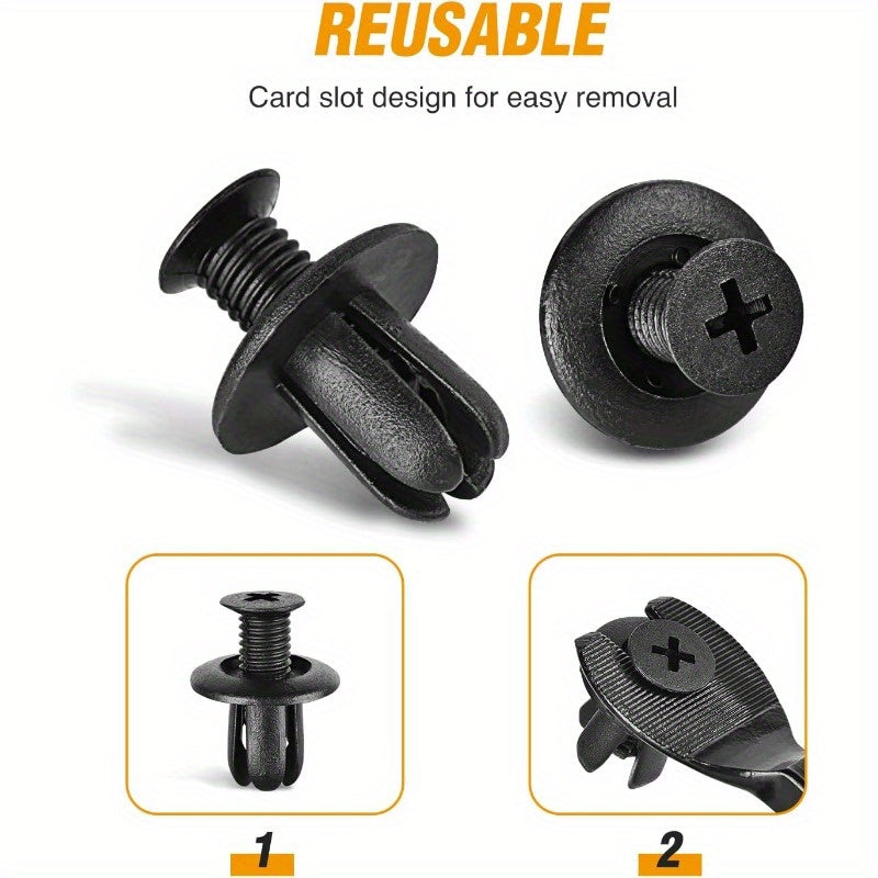 100 piezas de clips de plástico para coche, sujetadores rápidos, retenedores para interior y maletero