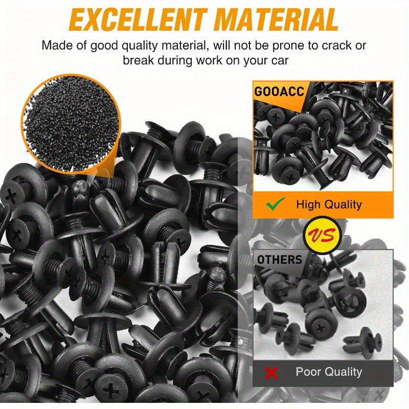 100 piezas de clips de plástico para coche, sujetadores rápidos, retenedores para interior y maletero
