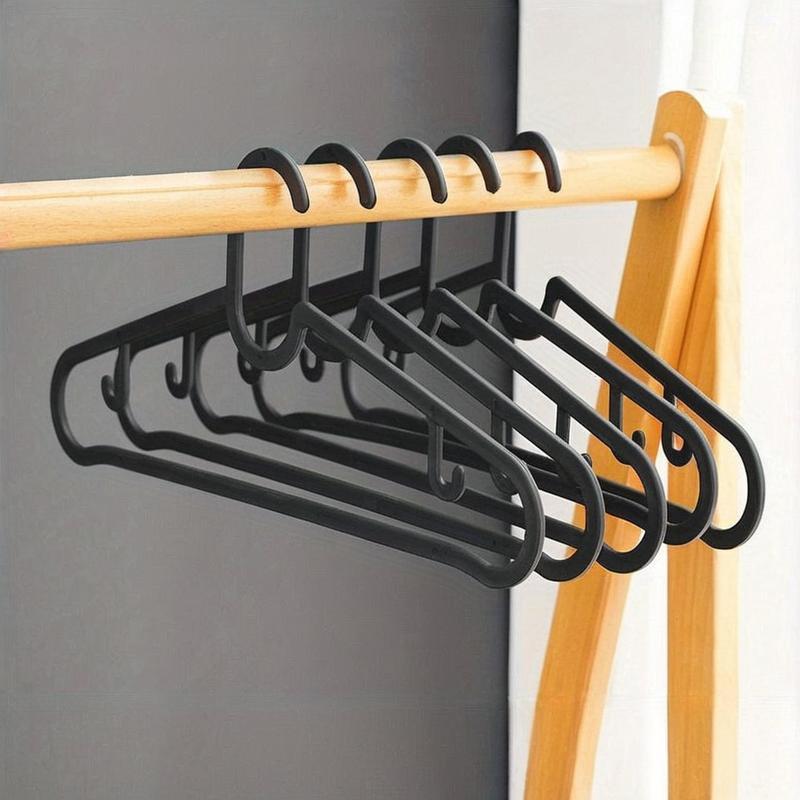 Juego de 5 o 10 perchas de plástico para ropa, antideslizantes, delgadas, para secar abrigos