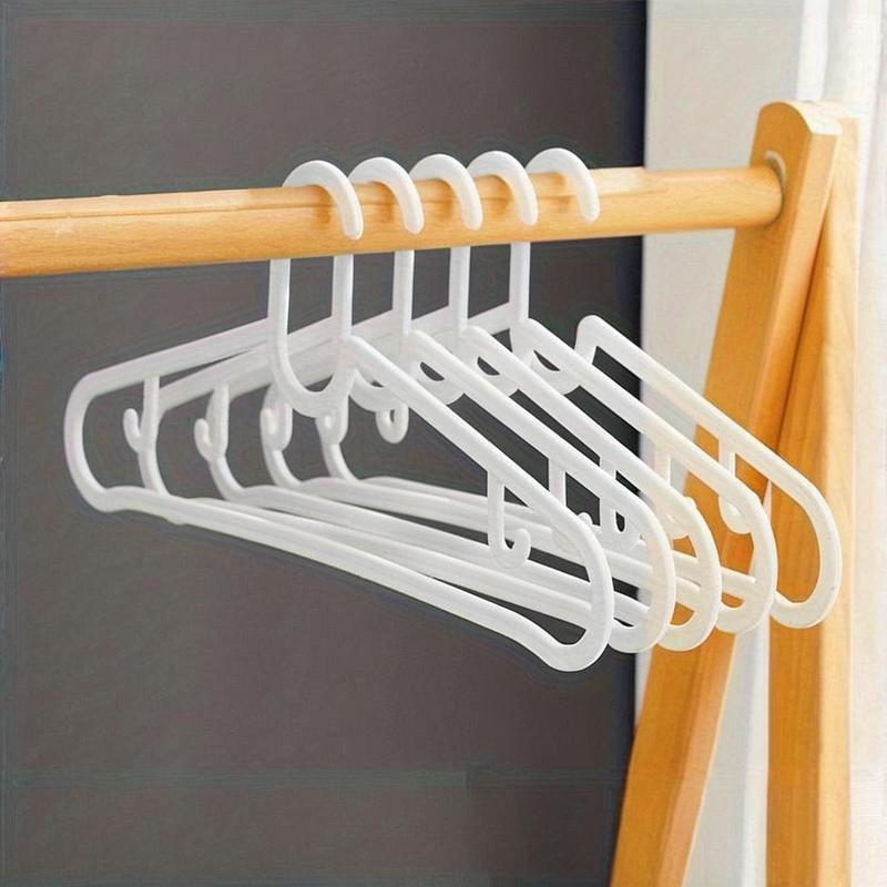 Juego de 5 o 10 perchas de plástico para ropa, antideslizantes, delgadas, para secar abrigos