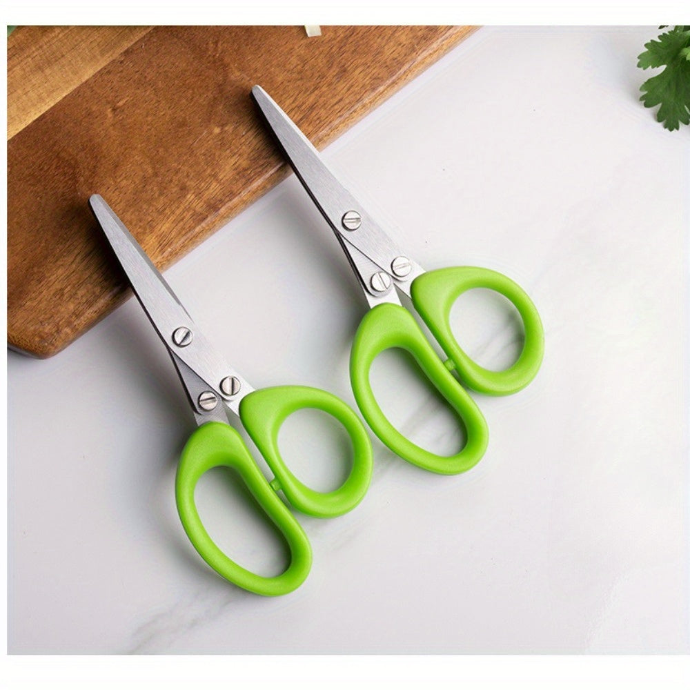 Stainless Steel Kitchen Scissors with Multi-Layer Blades for Vegetables and Green Onions