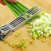 Stainless Steel Kitchen Scissors with Multi-Layer Blades for Vegetables and Green Onions