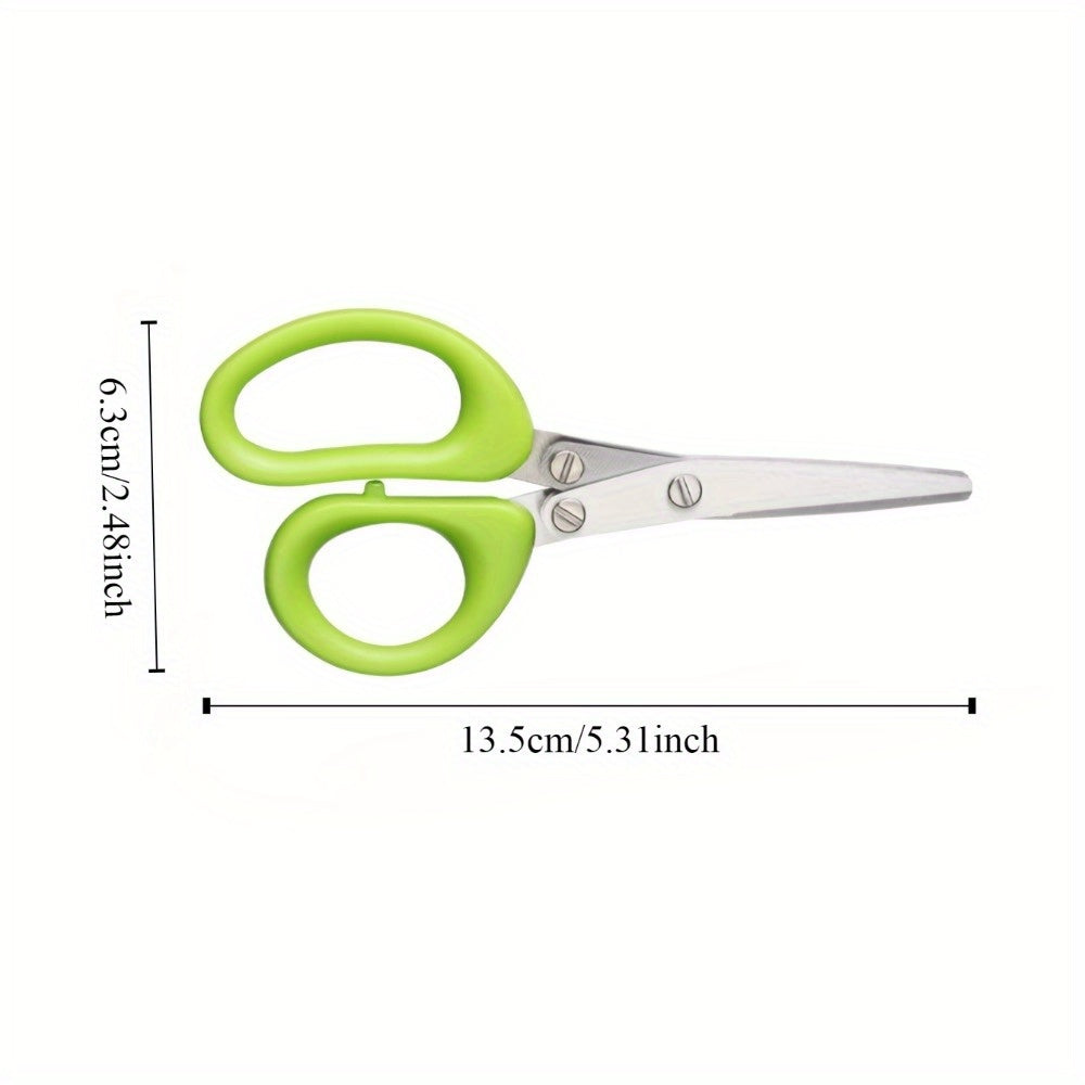 Stainless Steel Kitchen Scissors with Multi-Layer Blades for Vegetables and Green Onions