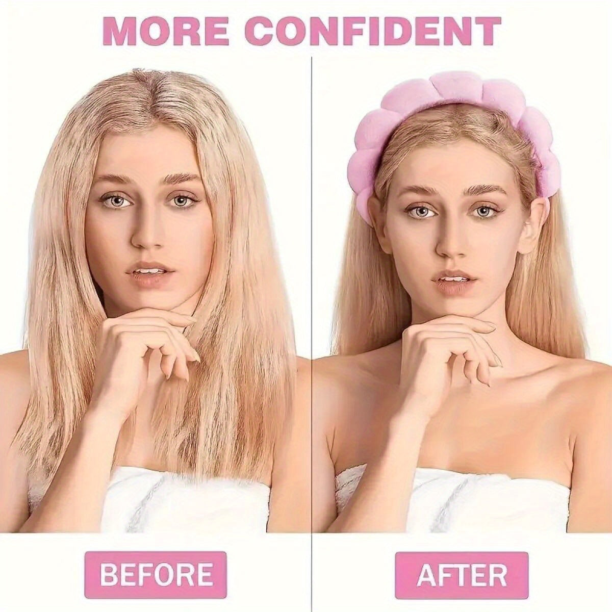 Women’s Linen Towel Headband and Wristband Set for Daily Wear and Travel