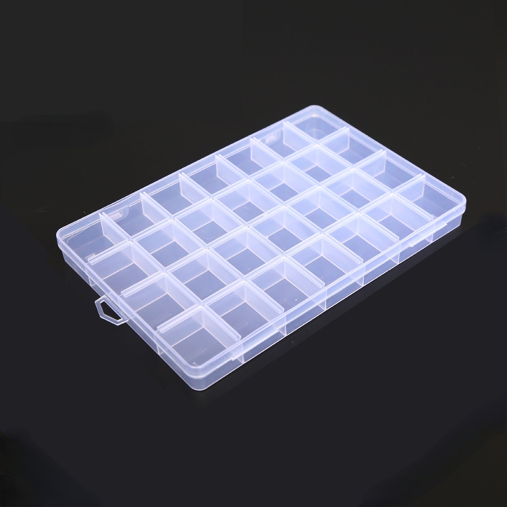 28 бўлакка бўлинган очиқ пластик зўрлик тўплами, эйринглар, узуклар ва аксессуарлар учун