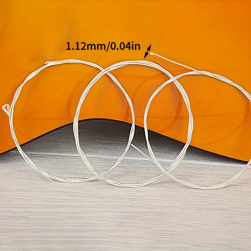 6pcs Coated Nylon Silver Classical Guitar Strings Set for Rich Tone
