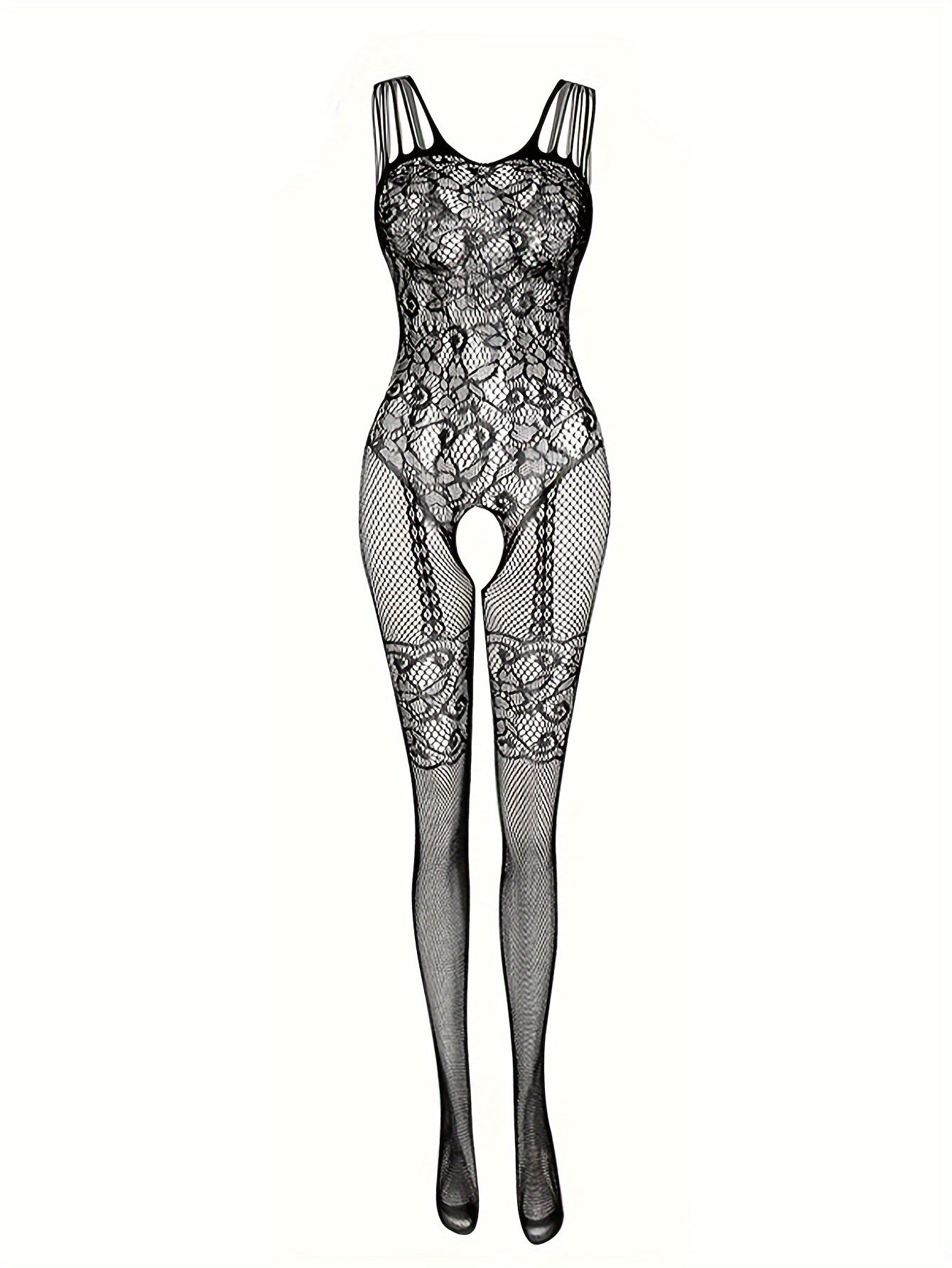 Women's Open Crotch Bodystocking Sexy Lingerie Adult Nightwear