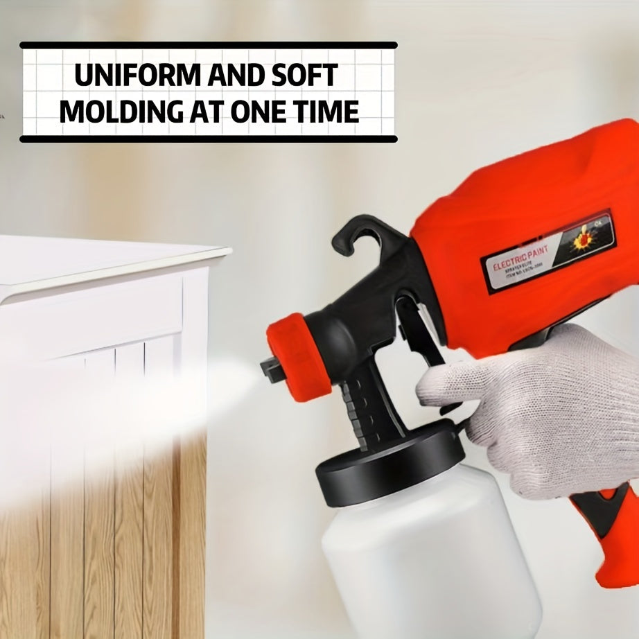 HVLP Spray Gun with 2 Nozzles and 3 Application Patterns for Furniture Walls Doors