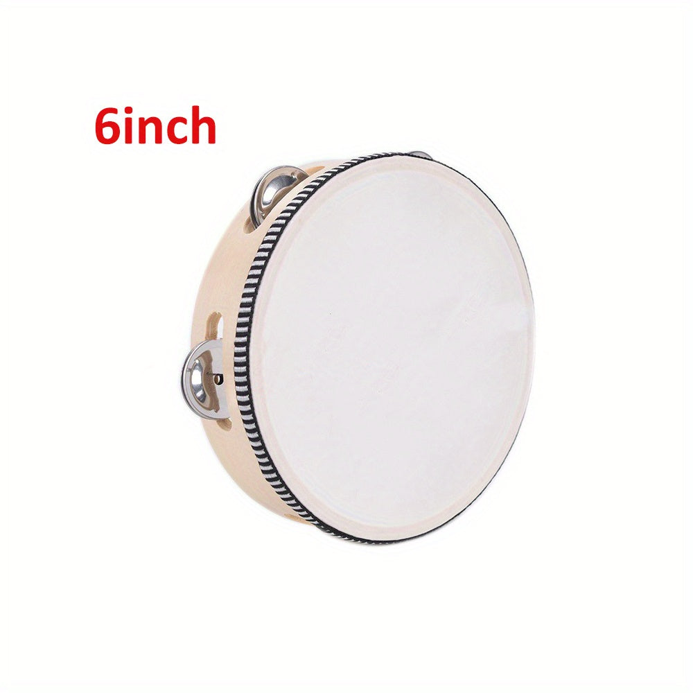 Kids Handheld Tambourine with Metal Bells in Multiple Sizes for Kids Parties and Events