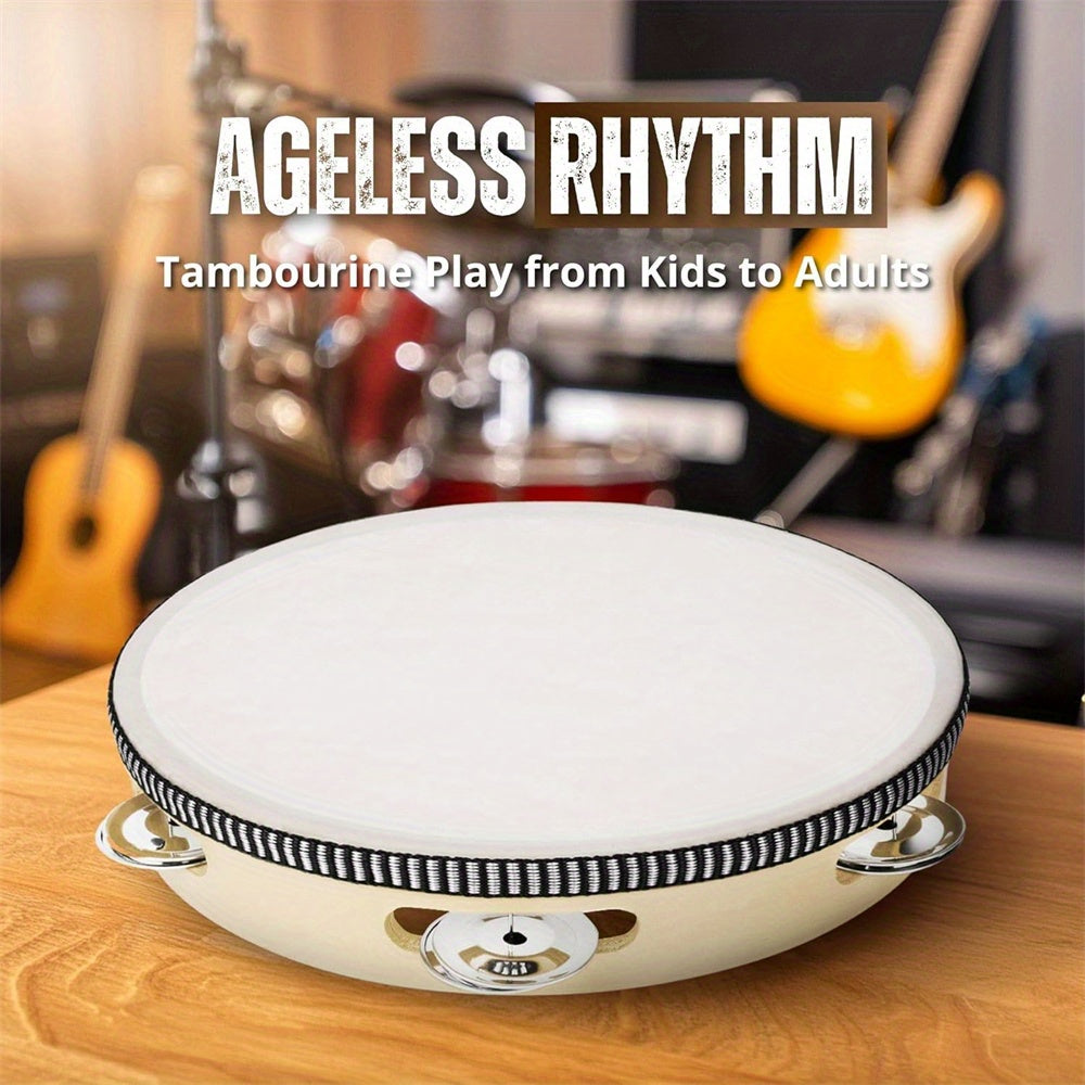 Kids Handheld Tambourine with Metal Bells in Multiple Sizes for Kids Parties and Events