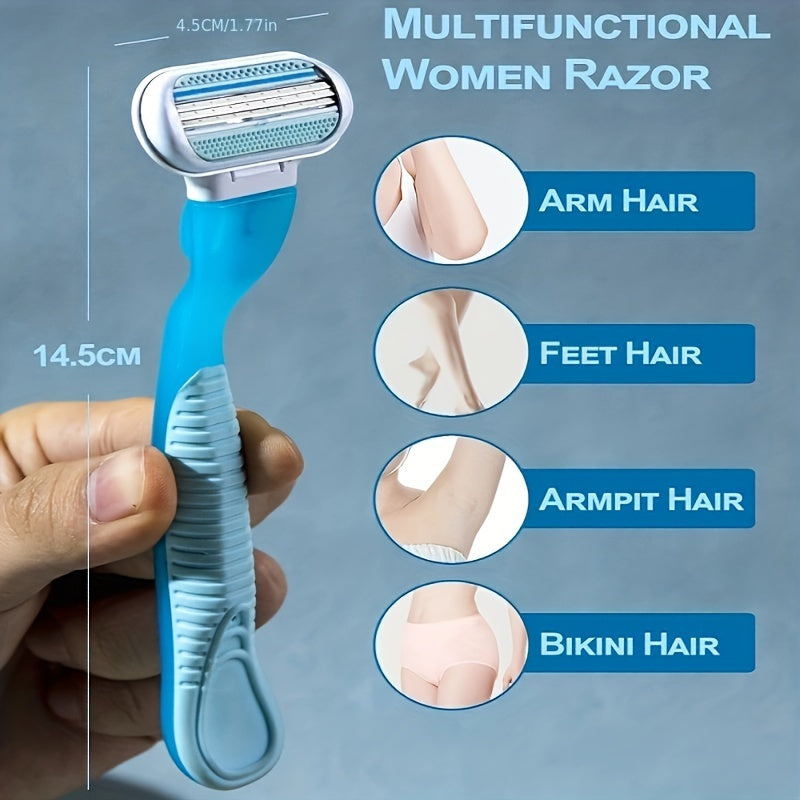 Kit de depilación sin dolor de acero inoxidable para mujeres con cuchillas intercambiables