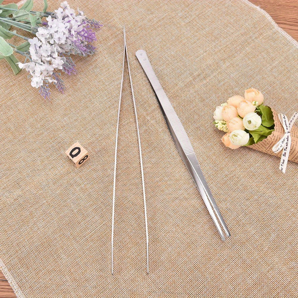 Pinzas de acero inoxidable multiusos de precisión para cocina, médico, pestañas