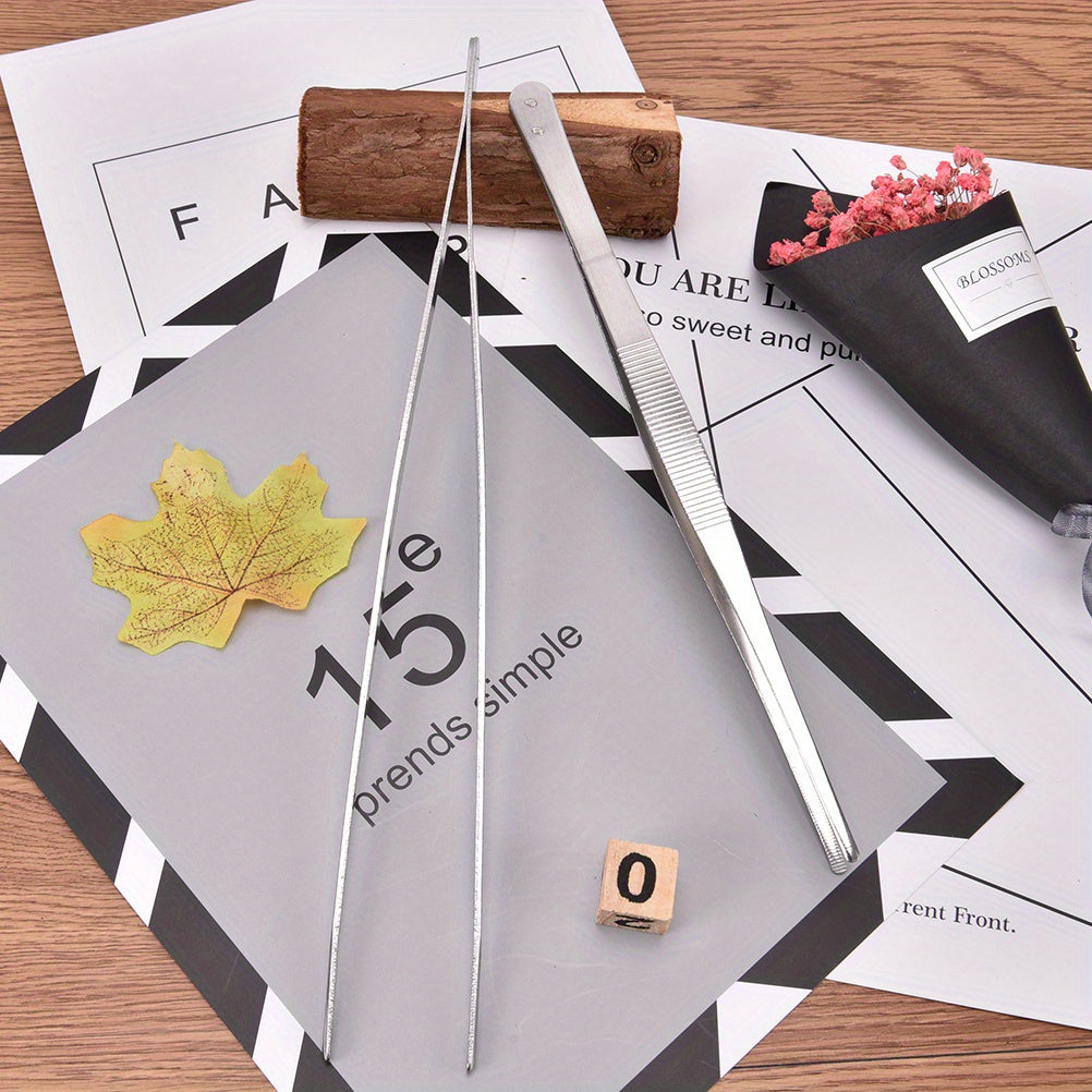 Pinzas de acero inoxidable multiusos de precisión para cocina, médico, pestañas