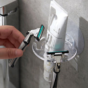 Wall-Mounted Toothbrush and Toothpaste Holder No Drilling Space Saver