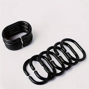 Ekologik toza plastik halqalar dush tayoqlari uchun - 30 dona mustahkam C-shaklidagi tutqichlar to'plami.