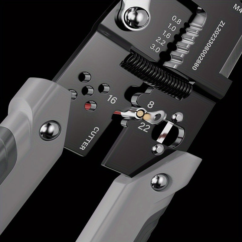 Stainless Steel Wire Stripper Cutter Crimper for Electrical Cables Self-Adjusting Pliers