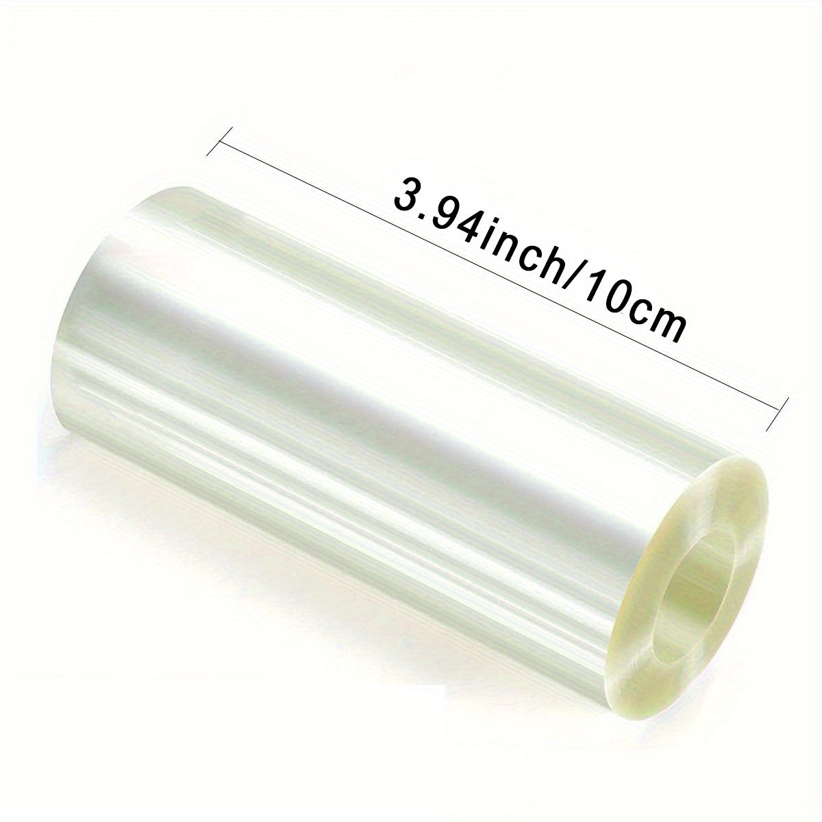 Shaffof asetat shokoladli konfet pishirish filmi bilan tayyorlangan qayta ishlatiladigan PET tort qopqog'i, qulflanishi bilan, muzlatgichda saqlash uchun mos. O'lchamlari 8 sm x 10 m yoki 10 sm x 10 m da mavjud.