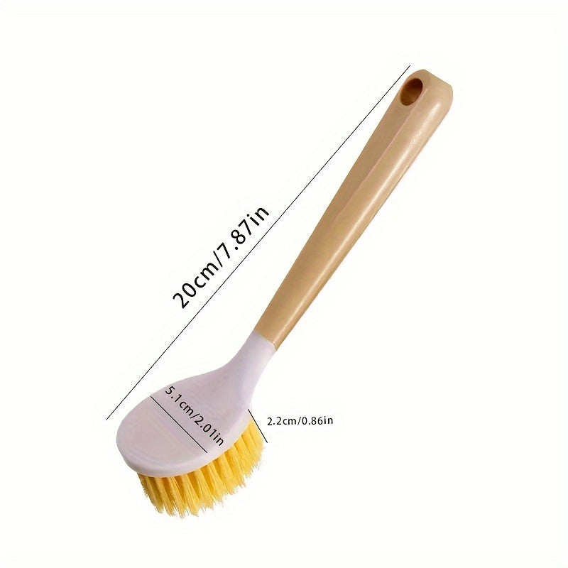 Wooden Long Handle Kitchen Brush Multipurpose Non-Scratch Pot Scrubber for Pots and Pans