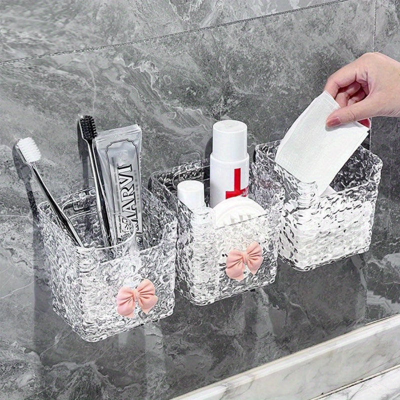 Cesta de almacenamiento de plástico para cosméticos, aperitivos y artículos varios, organizador multiusos