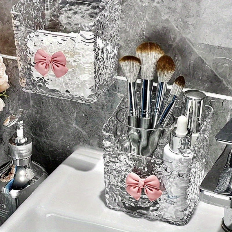 Cesta de almacenamiento de plástico para cosméticos, aperitivos y artículos varios, organizador multiusos