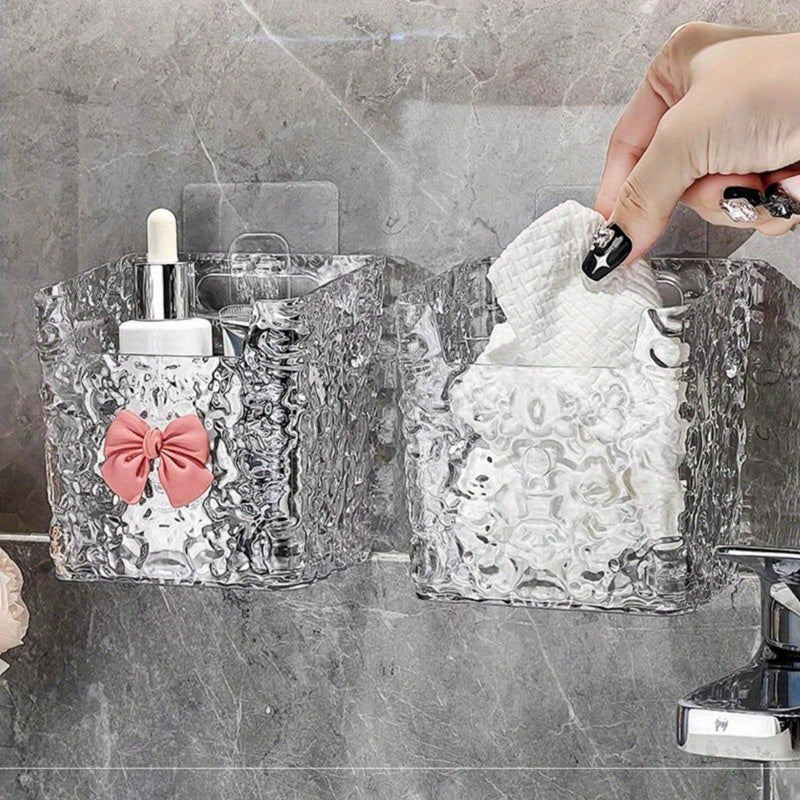 Cesta de almacenamiento de plástico para cosméticos, aperitivos y artículos varios, organizador multiusos