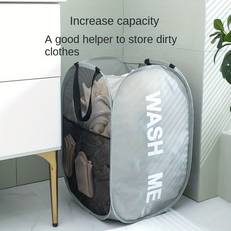 Foldable Laundry Hamper with Double-Sided Design Lightweight Durable Fabric for Bedroom and Home Storage