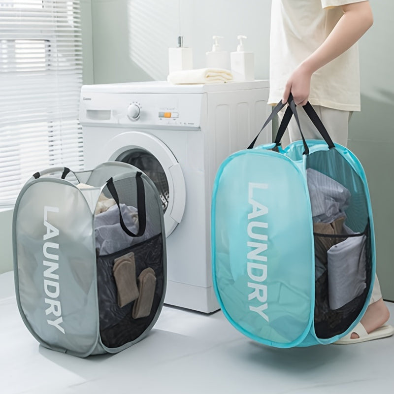 Foldable Laundry Hamper with Double-Sided Design Lightweight Durable Fabric for Bedroom and Home Storage