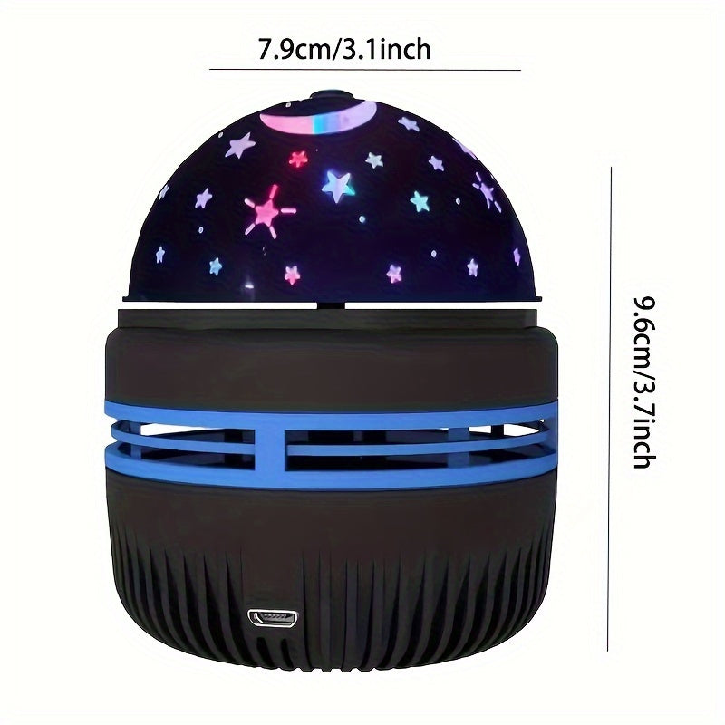RGB LED Night Light with Rotating Star Projector Touch Control Color Changing for Bedroom and Party