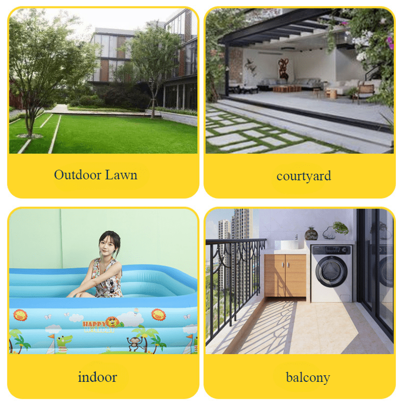 Inflatable Square PVC Pool for Family Outdoor Parties Blue 6M+