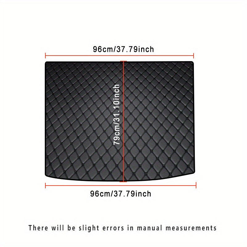 Car Trunk Mats Rear Cargo Foot Pads for SUV Universal Black Durable