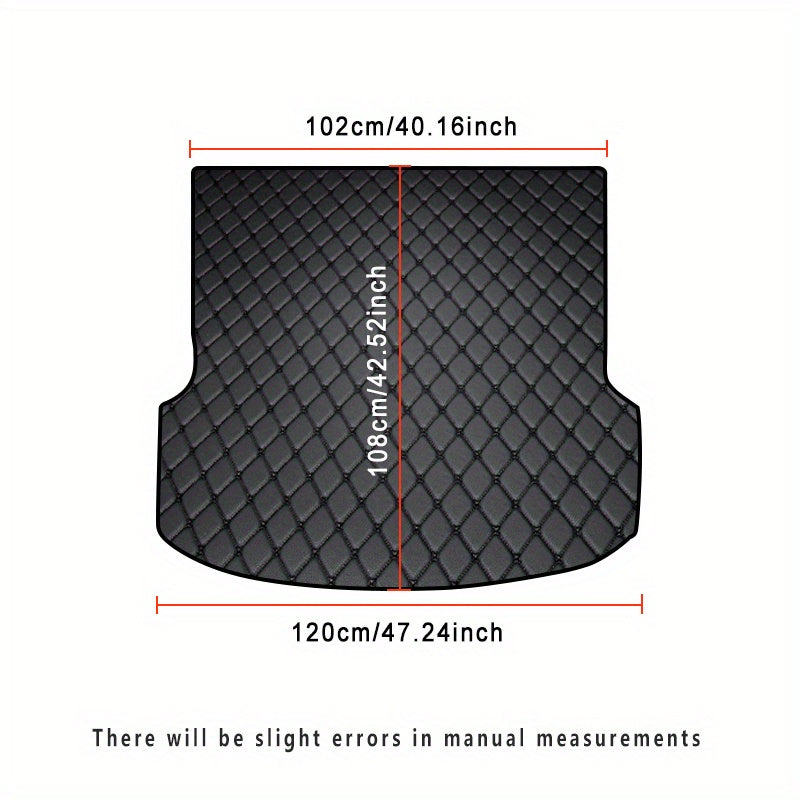 Universal Premium PU Leather Cargo Liner for SUV Trunk Non-Slip Durable