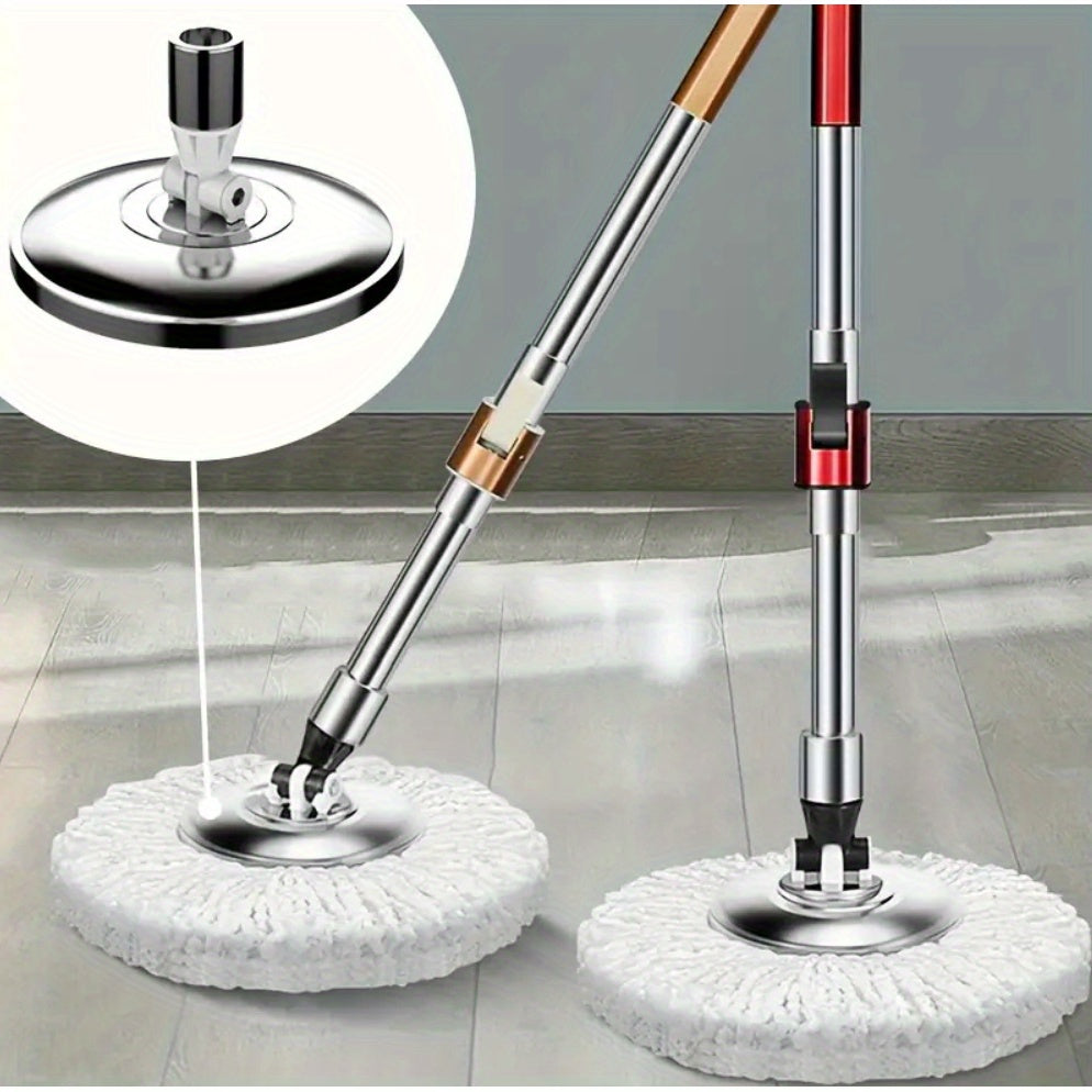 Metal Mop Handle Attachment with Rotating Head for Kitchen and Bathroom Cleaning