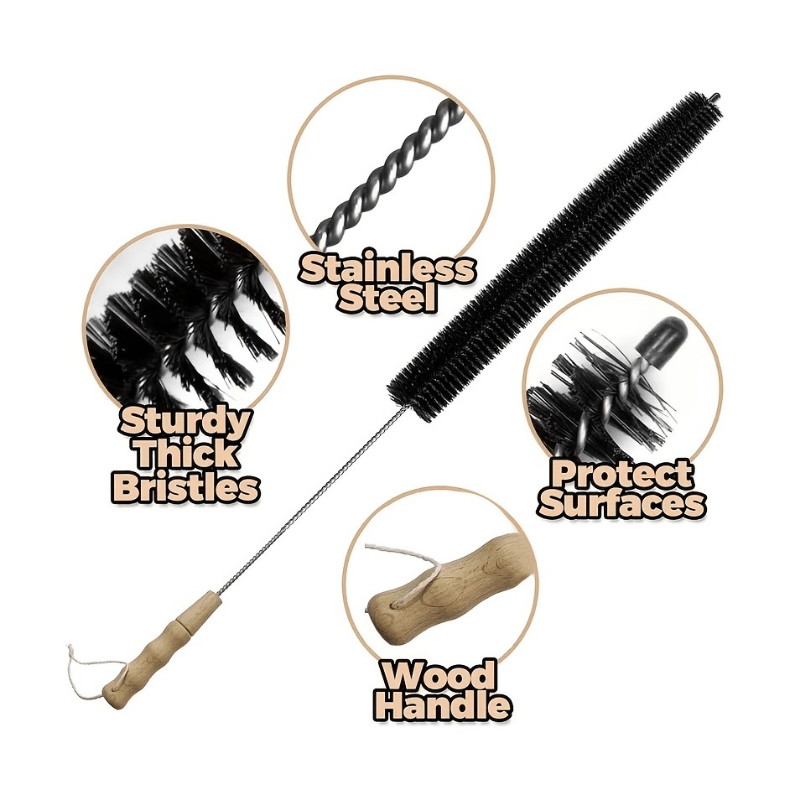 1 dona Moslashuvchan Quruq Teshik Tozalash Cho'tkasi To'plami Kir yuvish mashinasi, radiator, muzlatgich spirali va quruq teshik uchun.