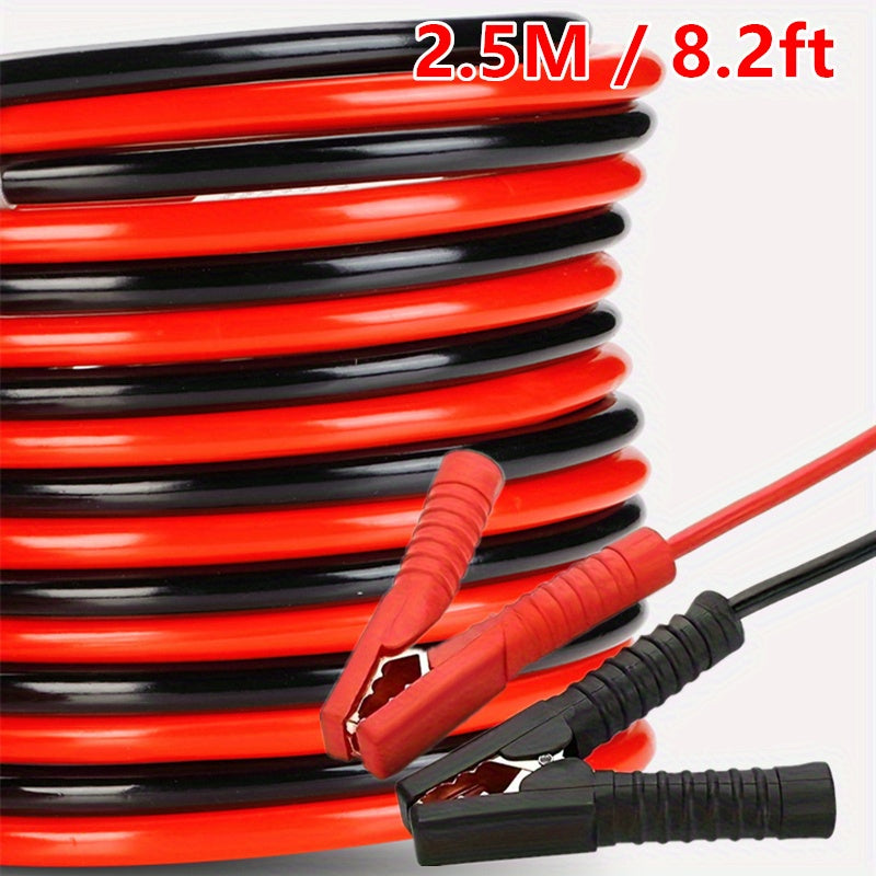 Heavy Duty Automotive Battery Clips 2.5m 8.2ft Emergency Power Car Accessories