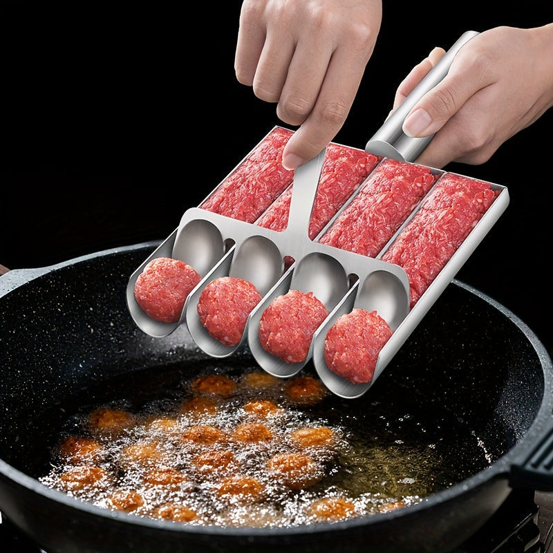 Flexible Stainless Steel Meatball Maker Set Non-Stick Coating for Salads Sandwiches