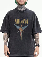 Men's Cotton Crew Neck T-Shirt Loose Fit Short Sleeve Solid Color Summer Casual