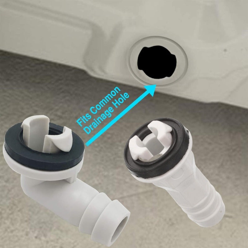 Air Conditioner Drain Hose Kit 2M/6.6FT & 4M/13FT Flexible Drain Tubing with Connectors for Mini-Split Portable AC Dishwasher Washing Machine