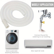 Air Conditioner Drain Hose Kit 2M/6.6FT & 4M/13FT Flexible Drain Tubing with Connectors for Mini-Split Portable AC Dishwasher Washing Machine