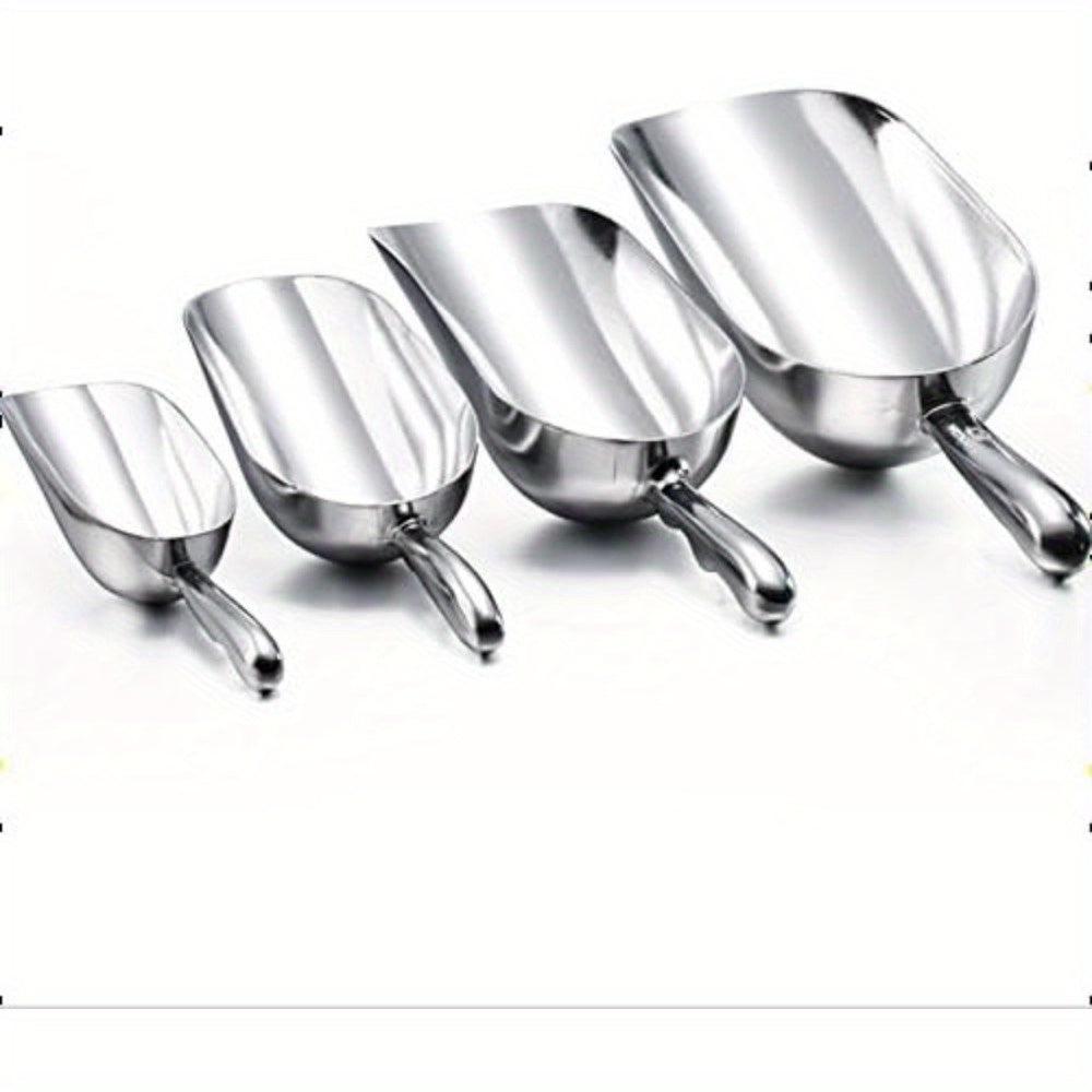 12oz Rust-Free Ice Cube Scoop with Contoured Handle for Kitchen and Food Use