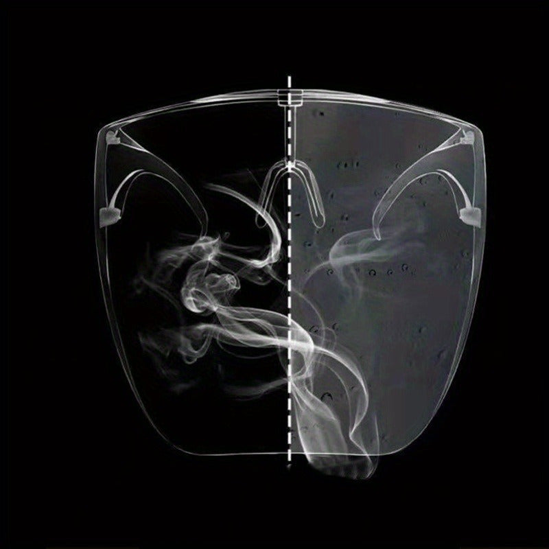 Máscara facial completa antiniebla transparente para ciclismo, trabajo y hospital con compatibilidad con gafas