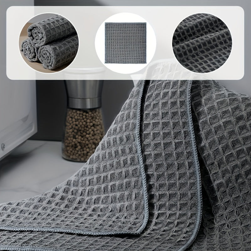 3 Pack White Coffee Maker Towels Absorbent Spill Cleanup Small Square