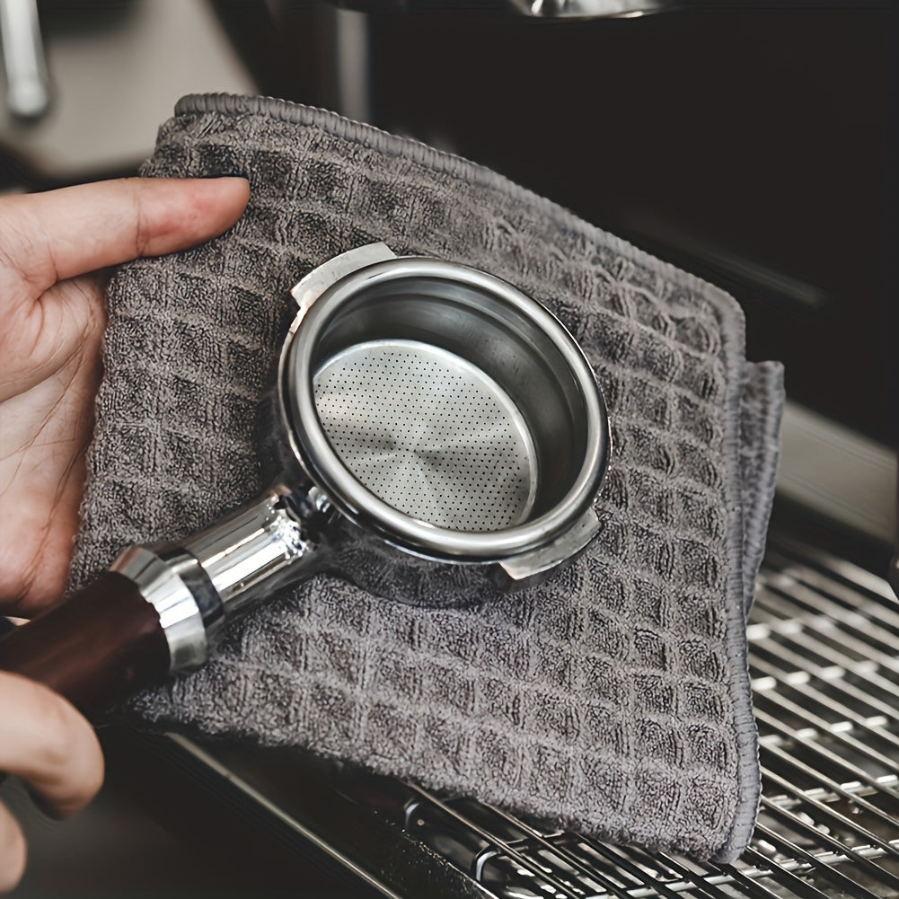 3 Pack White Coffee Maker Towels Absorbent Spill Cleanup Small Square