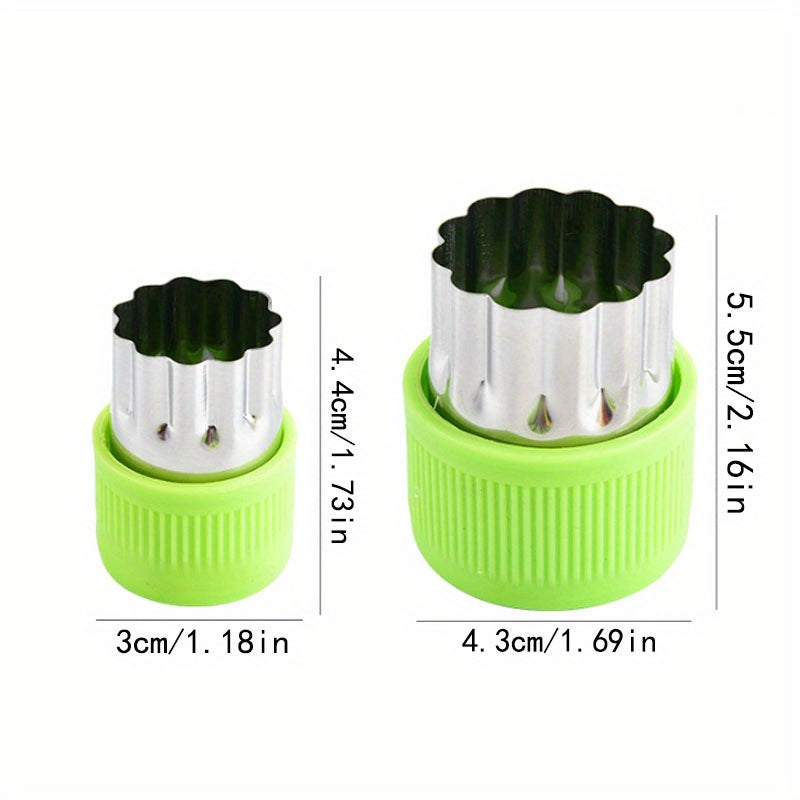 Set of 9 Stainless Steel Vegetable and Fruit Cutters with Flower Mold for Baby Food