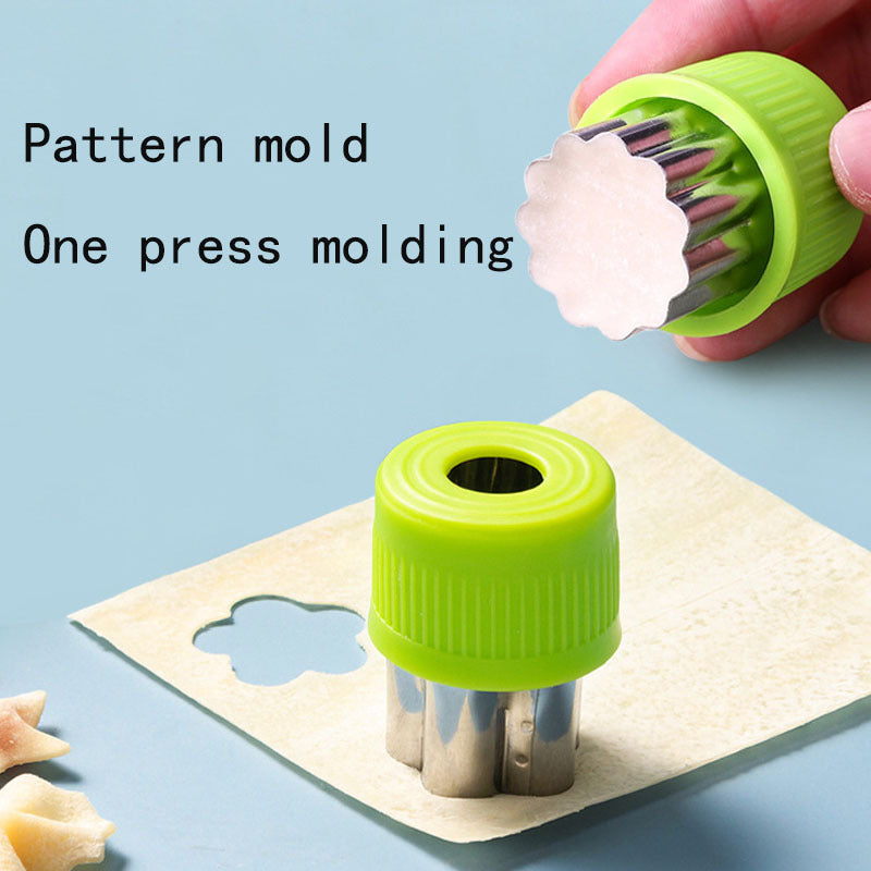 Set of 9 Stainless Steel Vegetable and Fruit Cutters with Flower Mold for Baby Food