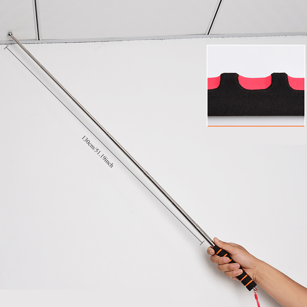 130cm Stainless Steel Telescopic Inspection Hammer for Walls Floors Non-Electric