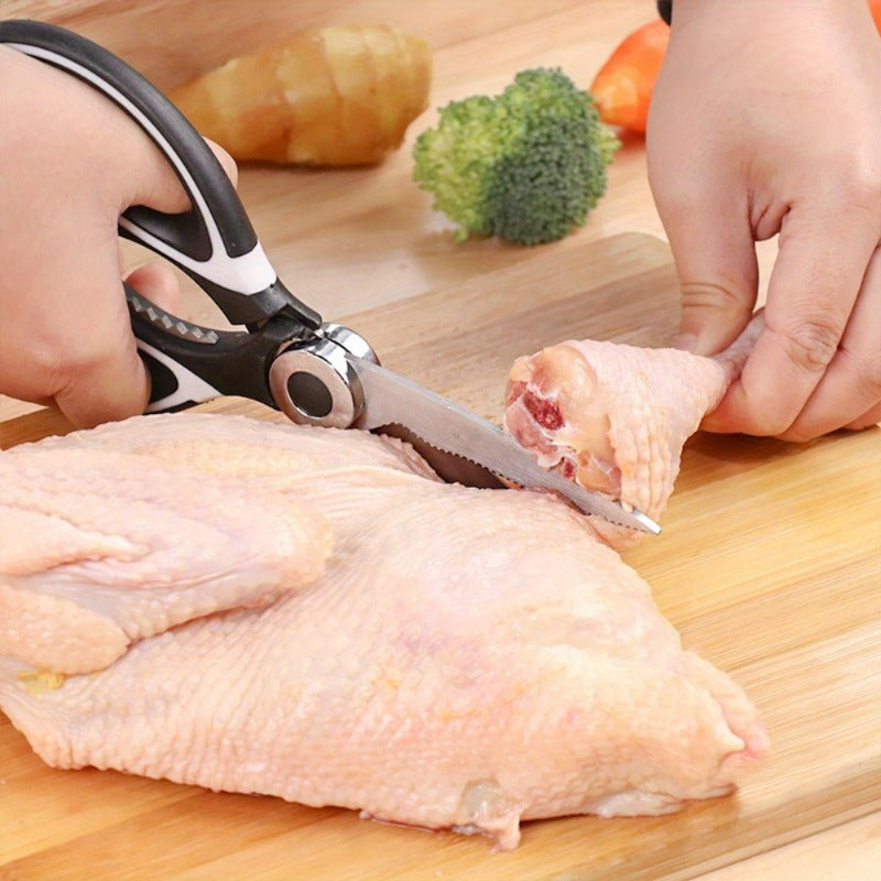 Stainless Steel Kitchen Scissors Sharp Blades Comfortable Handle for Meat and Bones