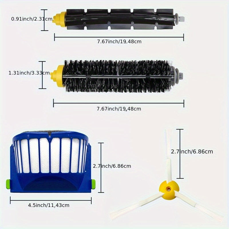 Replacement Parts Kit for Robot Vacuum 600 500 Series Includes Brushes Filters Tools